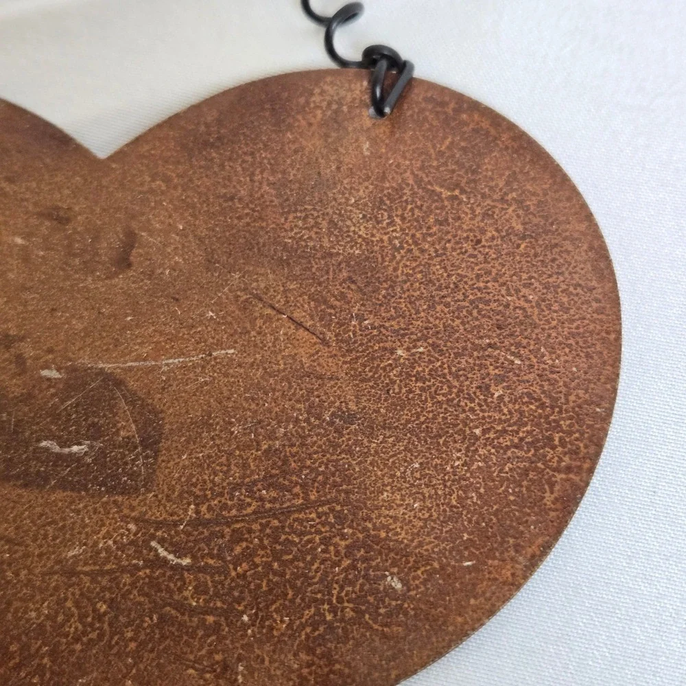 Rustic Metal Heart Christmas Ornament Snowman Cardinal Birdhouse 4